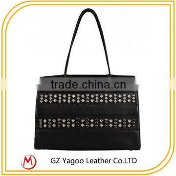 Thailand Leather Wholesale Handbag Rivet Custom Women Tote Bag photo-2