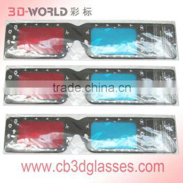 Fashion hand held paper 3d glasses