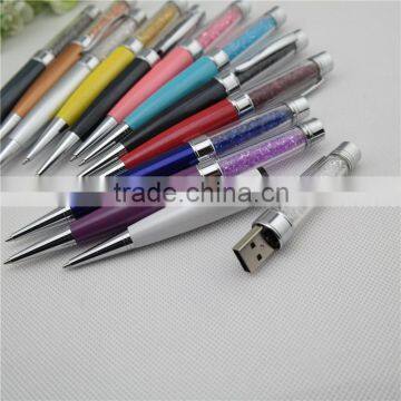 TCR-0802 Fat Novelty Crystal Ball Pen , 3 in 1 Crystal Pen With Usb Drive photo-2