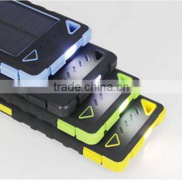 8000mAh waterproof solar power bank charger