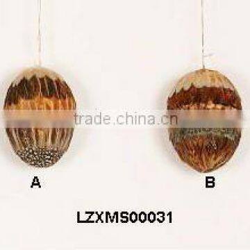 Christmas pheasant feather balls LZXMS00031