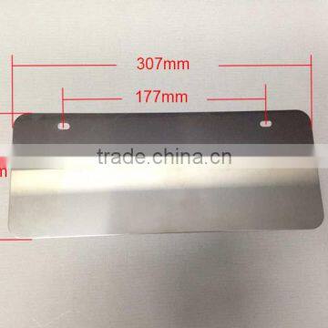 Hot Sale Car License Plate American Standard Nature Color Stainless Steel Embossed Blank License Plate ,Metal Car Number Plate photo-2