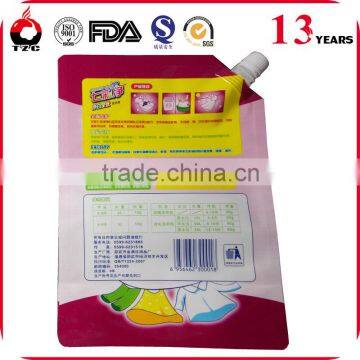 2L Flexible Printed Plastic Detergent Spouted Pouch With Bottom Gusset , Handle photo-2