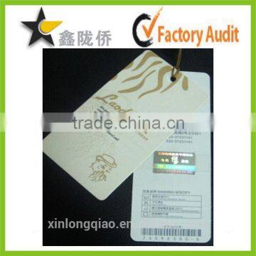 2015 Customized printing security hang tag