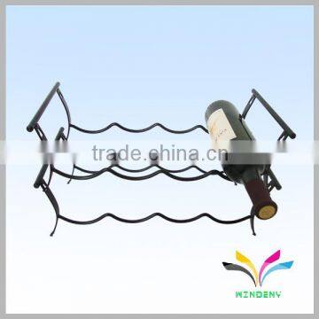 OEM Design Metal Black 8 Bottles Wine Display Rack for Bar photo-2