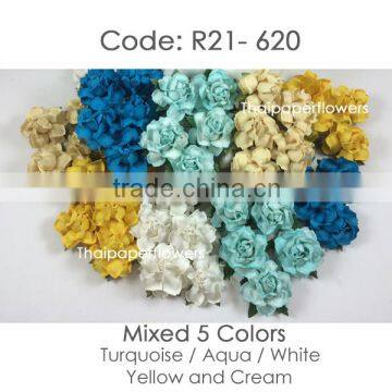 Handmade Mulberry Paper Flower, Wedding Party, Scrap-booking Crafts, Wholesale 21/620