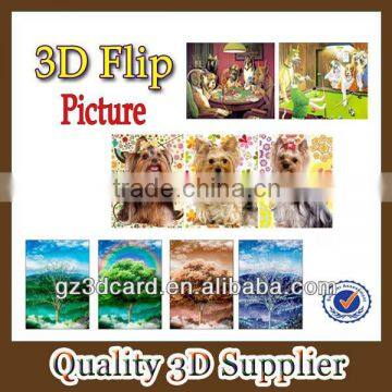 custom decorativelenticular 3d flip picture