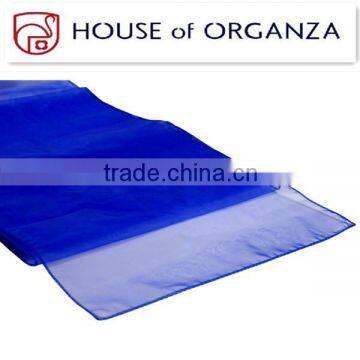 Elegant Blue Organza Table Runner