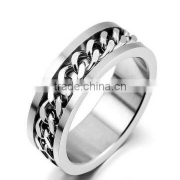 Charming Silver Chain Wedding Ring For Men