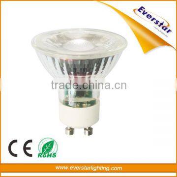 CE RoHS glass body best price gu10 5w glass led cob spotlight