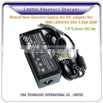 Brand New Genuine laptop charger AC adapter for IBM LENOVO 20V 3.25A 65W 7.9*5.5 pin