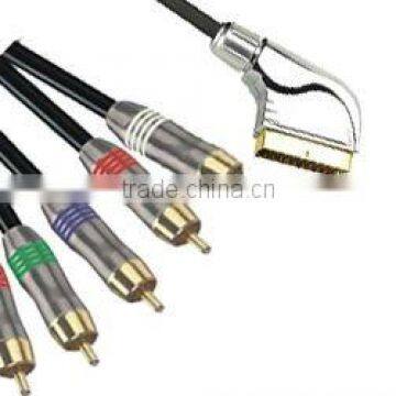 scart to 5 rca adapter