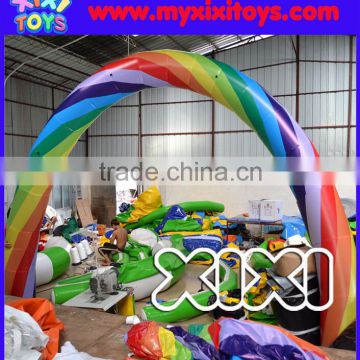 cheap rainbow color inflatable wedding arch