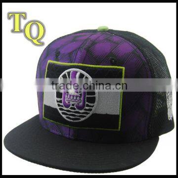 embroidery snapback cap, mesh fabri cap, sublimation printing cap