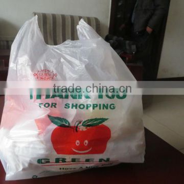 Biodegradable Plastic shopping T-shirt bag