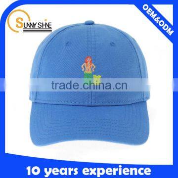 high quality factory price custom bule embroidery baseball cap