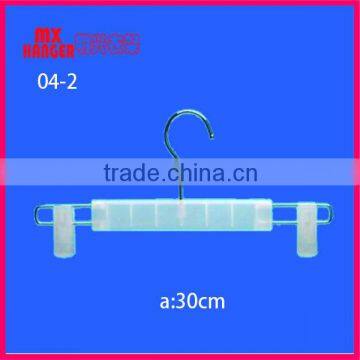 quality white transparent pant hanger, pant hangers,plastic pant hangers