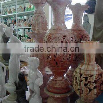 Marble granite stone flower pot hand carved sculpture for home garden