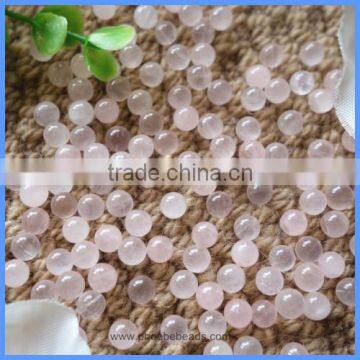 4mm 6mm 8mm 10mm 12mm Half Drilled Round Natural Pink Quartz Loose Beads Gemstone For DIY Earrings Making HD-PQSR4mm photo-3
