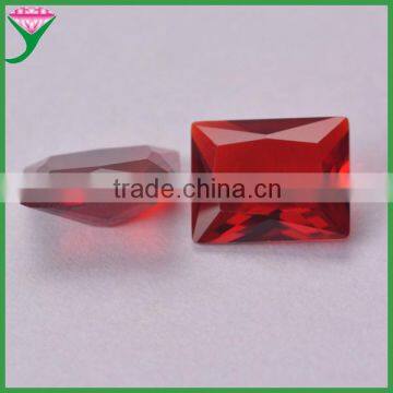 Factory wholesale dark red rectangle cut clear face glass gems for vase filler