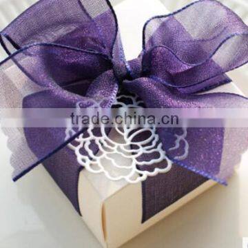 purple ribbon wedding gift boxes
