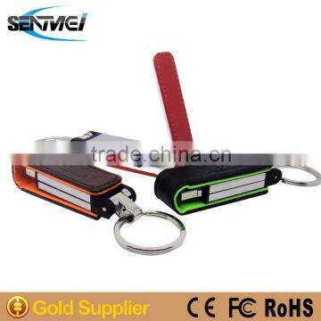 Multi-colored slap-up leather usb flash drive with printing logo