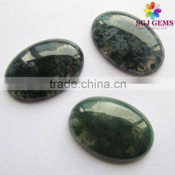 20x30 mm Moss Agate Oval Cabochons Beads For Fashion Jewelry