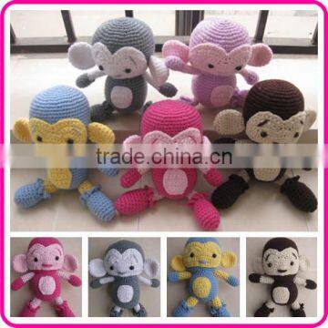 Cute handmade crochet monkey toys for baby kids and children