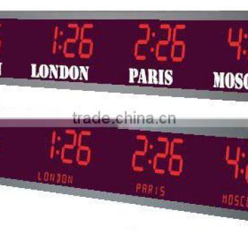 6 - ZONE, 4 Digit LED Clockwith Date / Text