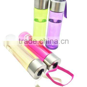 400ML Mochic Outdoor Portable Superb Tritan Plastic Water Tea Bottle With Stainless Steel Cap