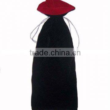 HOT SALE ! Black Velvet Wine Bottle Gift Packaging Bag Pouch