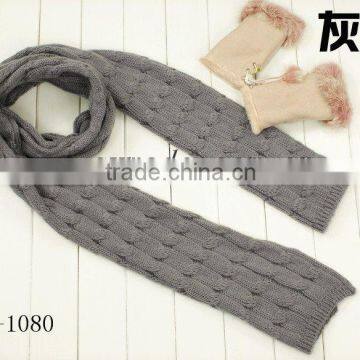 winter hand knitted scarf