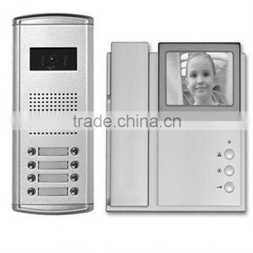 4 inch B/W CRT apartment video door phone intercom system