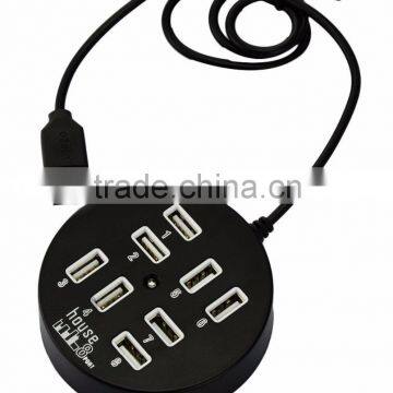 Hi-speed Round 8 Ports USB 2.0 Mobile Charger For IPhone IPad Htc Samsung and Tablets And Other USB-Powered Devices photo-4