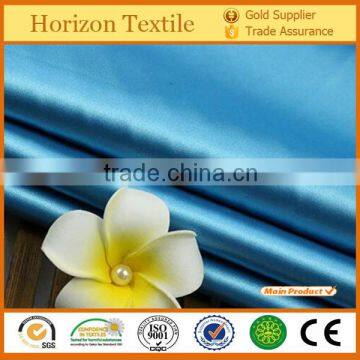 High Quality Polyester Cyan Satin Fabric