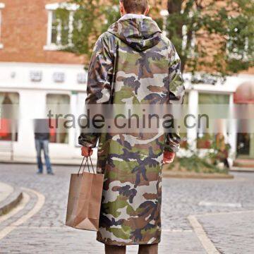 Adult Military Camouflage Long Raincoat Poncho Raincoat Sale photo-3