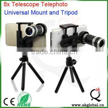 High Quality 8x Optical Telescope Smartphone Telescopic Telescope Telephoto Lens With Tripod and Cellphone Mount Holder photo-3