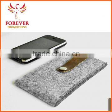 Smart Phone Light Grey Felt Textile Case