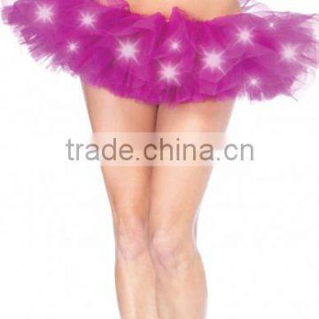 Latest dress designs led light girl fashion tutu skirt