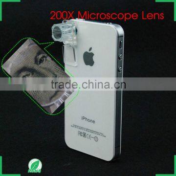 Portable Stick-on 200x Zoom Microscope for Iphone 6 Plus 5c 5s 4s Samsung Galaxy s6 s4 s5 Note4 Htc One m8 m9 photo-6
