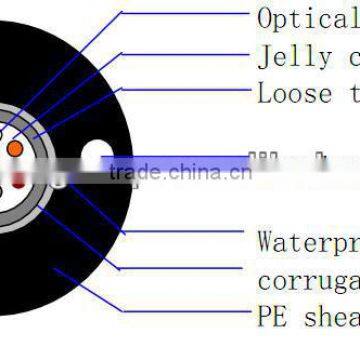 direct buried steel wire armoured 4 core singlemode outdoor fiber optic cable