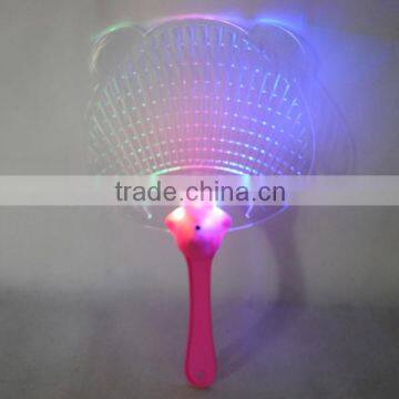 Plastic battery operated mini toy fan with flash light