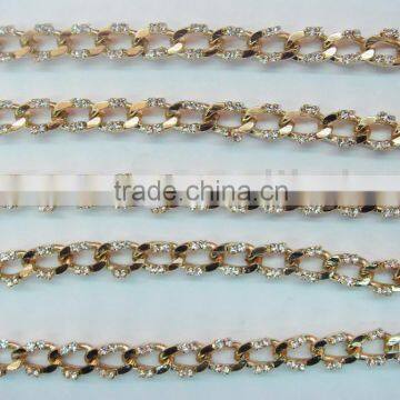 Brass Chain with Rhinestones