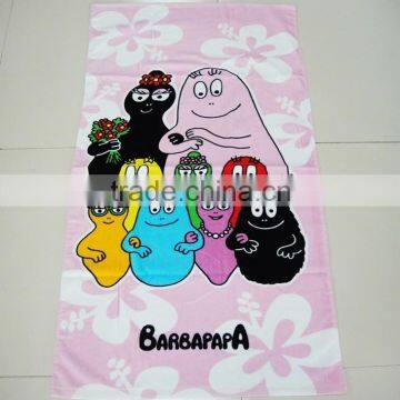 2015 HOT Sell 100% Cotton Silk Screen Printing Cartoon Baby Beach Towel Household Baby Bath Towel photo-2