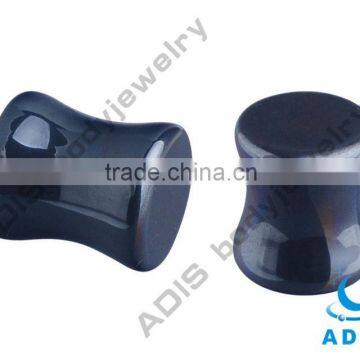 Charming Design Wholesale Custom Black Natural Stone Ear Saddle Plug photo-3