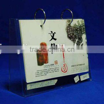 Customized Clear Tabletop acrylic calendar