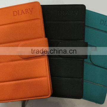 A5/A6 PU leather cover agenda /notebook with button