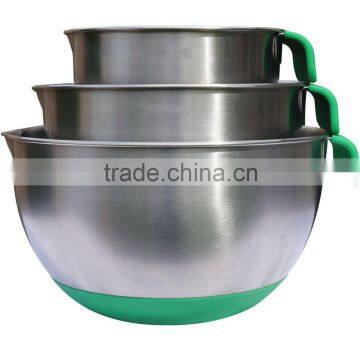 Mixing bowl,Salad bowl with Anti-Slip Silicone Base