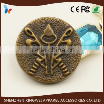 custom dragonfly logo metal like plastic button for coat