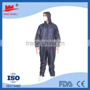 Cheap blue wear workwear disposable plastic waterproof coveralls overalls for men